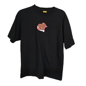 Golf Wang Black Tee with Heart Design